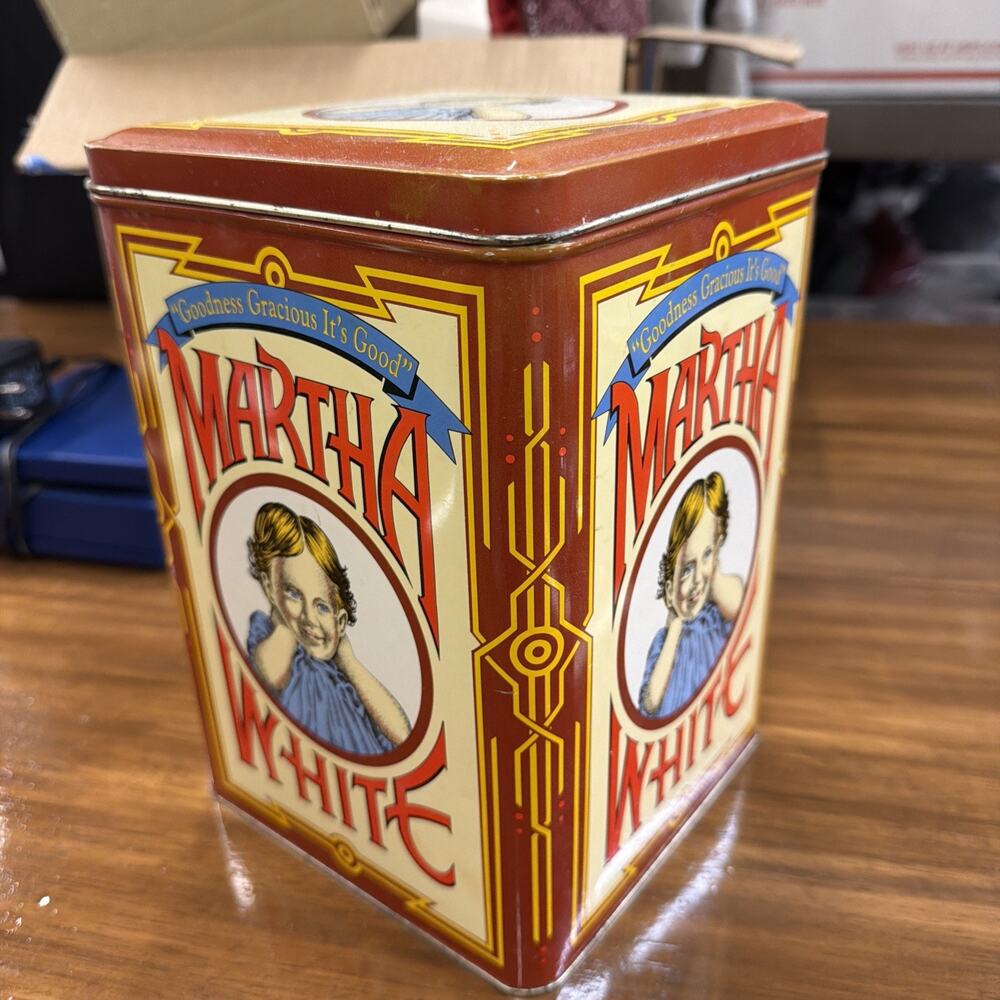 Rare 1980s Martha White Flour Tin/Vintage Kitchen Storage